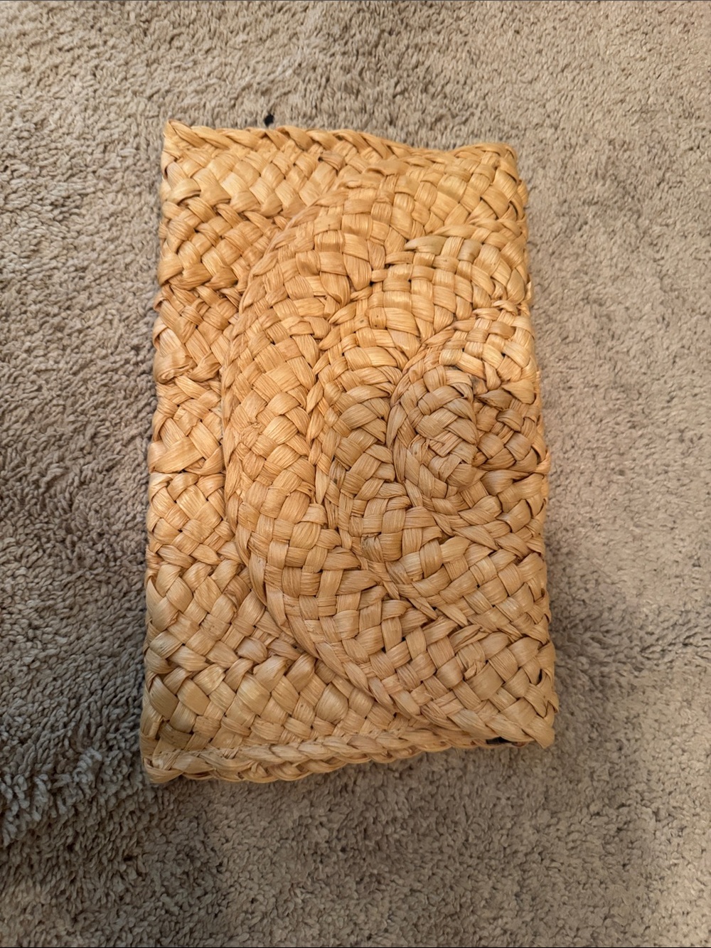 Woven Straw satchel - Natural Tan